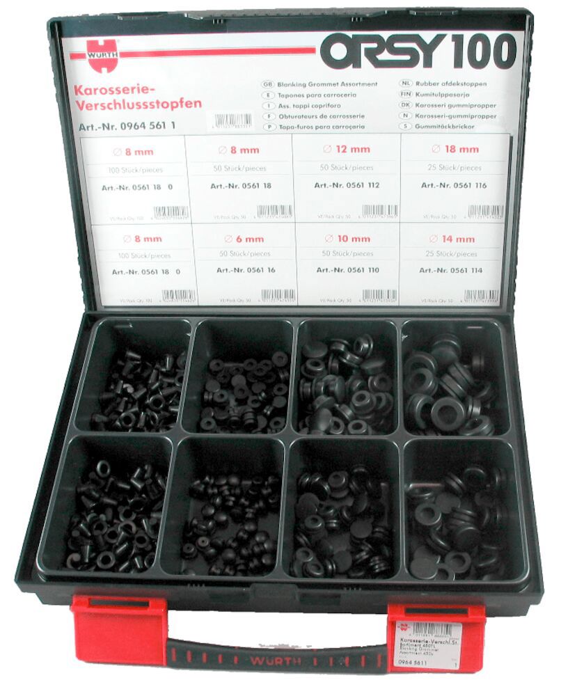 Gummitäckbricka/Tectylplugg Sortiment