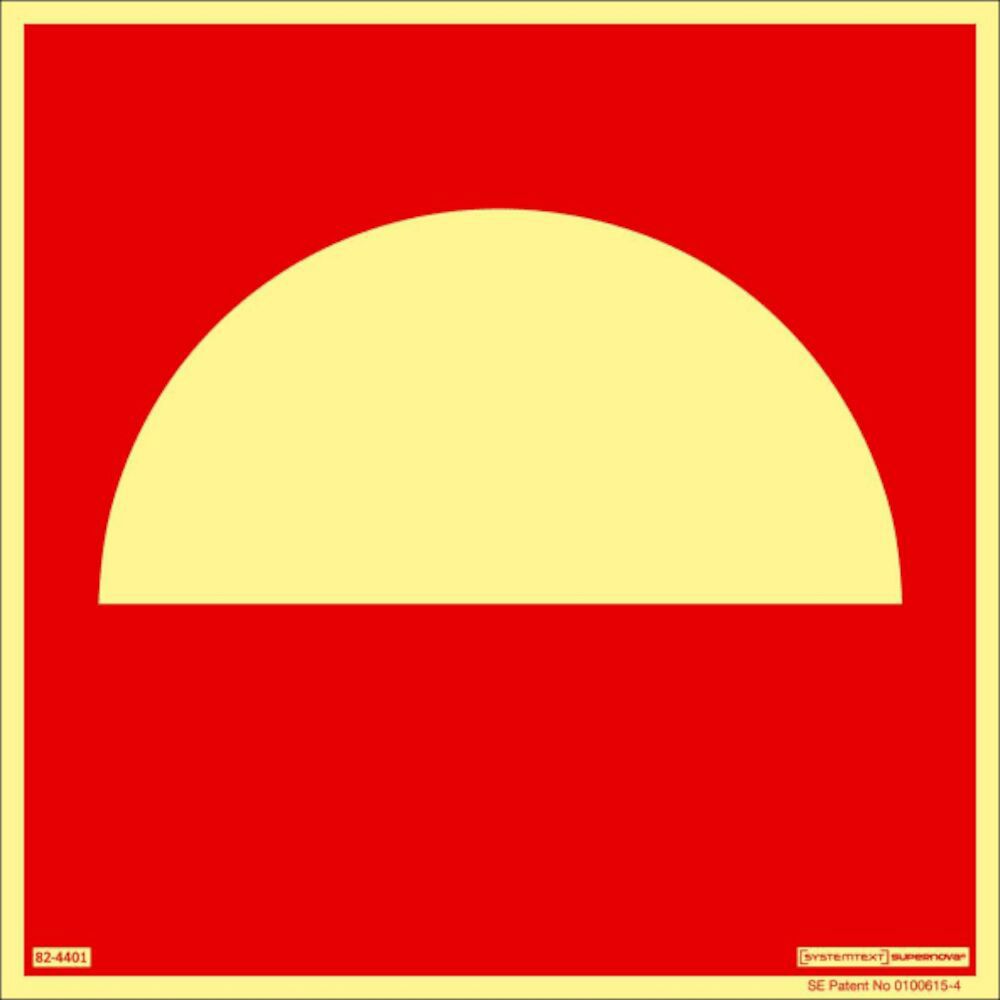 Skylt Brandredskap