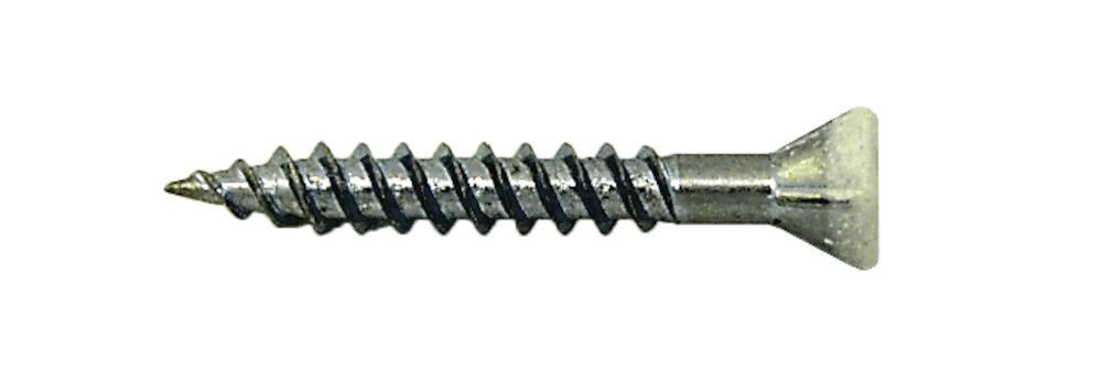 Spån-, list- och sockelskruv med vit skalle