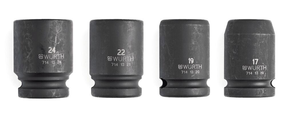 Krafthylssortiment 1/2" 4-delar
