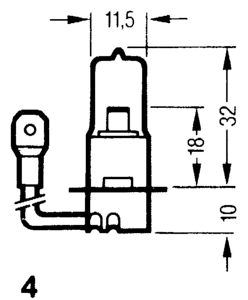 Halogenlampa 24 V H3