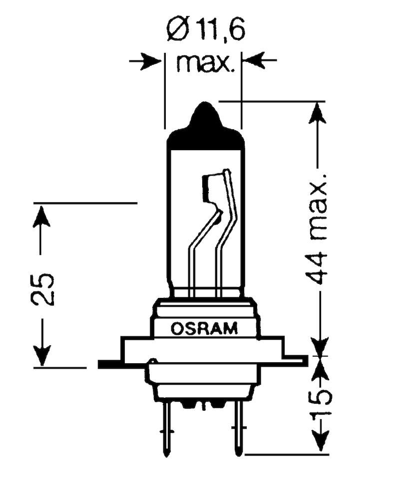 Halogenlampa 24 V H7