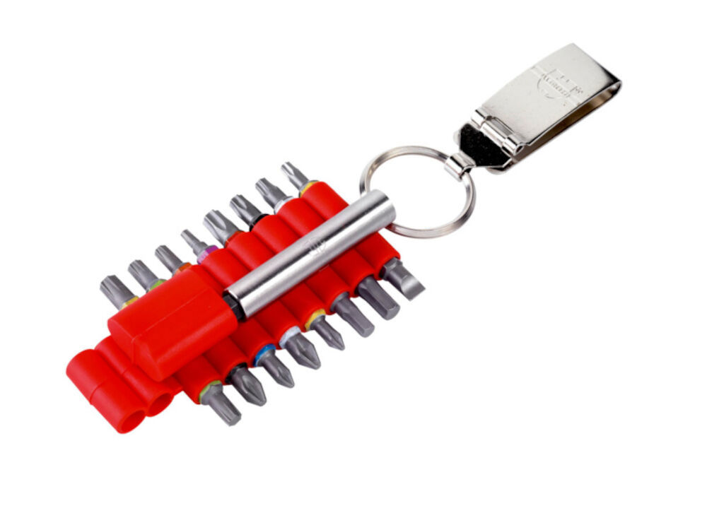 Bitssats 1/4" med bältesclips 17 delar
