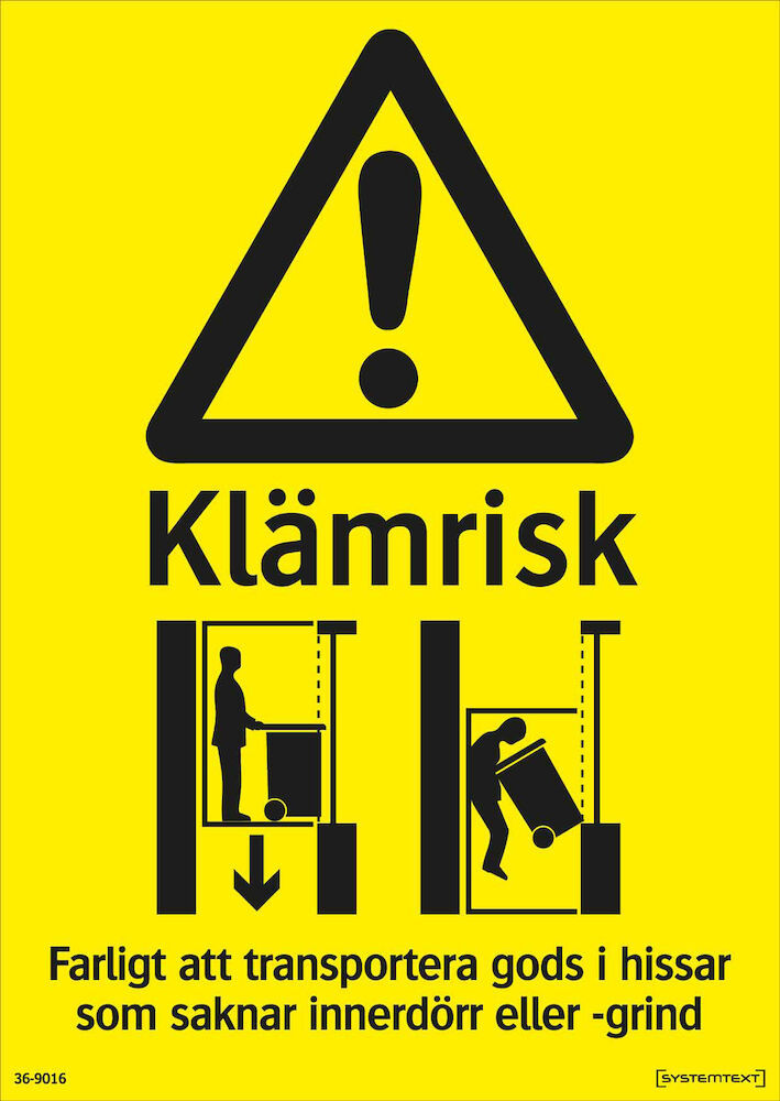 Dekal Klämrisk hiss