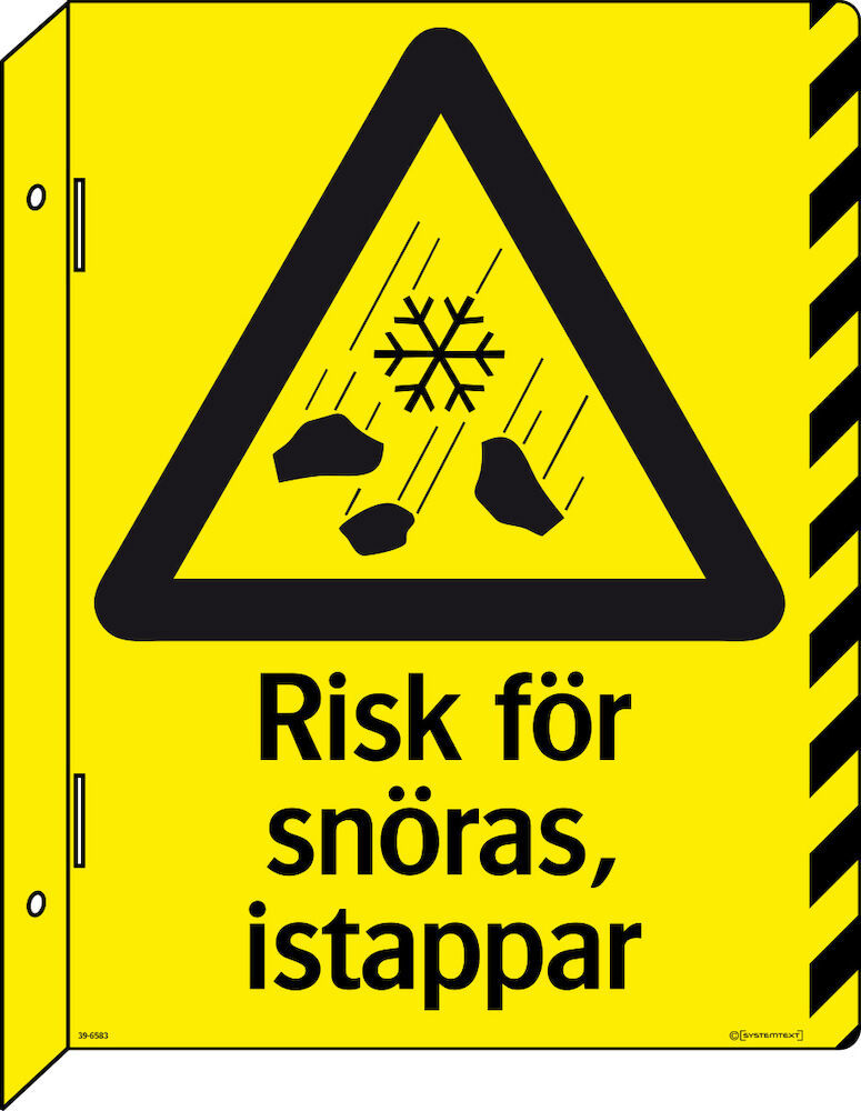 Skylt Risk för snöras