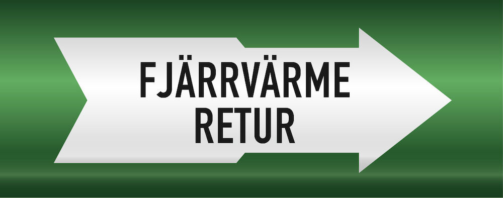 Rörmärkning Fjärrvärme retur