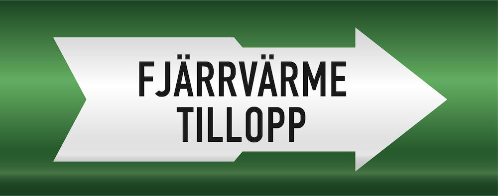 Rörmärkning Fjärrvärme tillopp