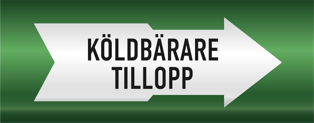 Rörmärkning Köldbärare tillopp