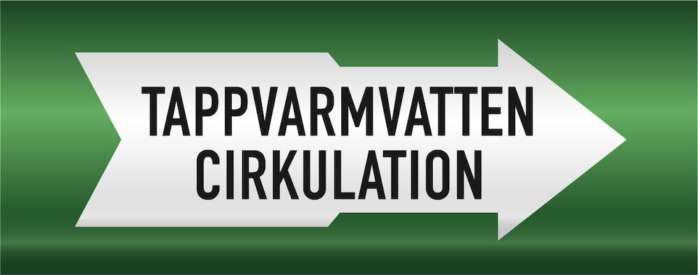 Rörmärkning Tappvarmvatten cirkulation
