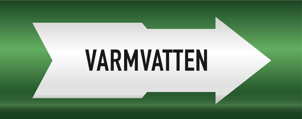 Rörmärkning Varmvatten