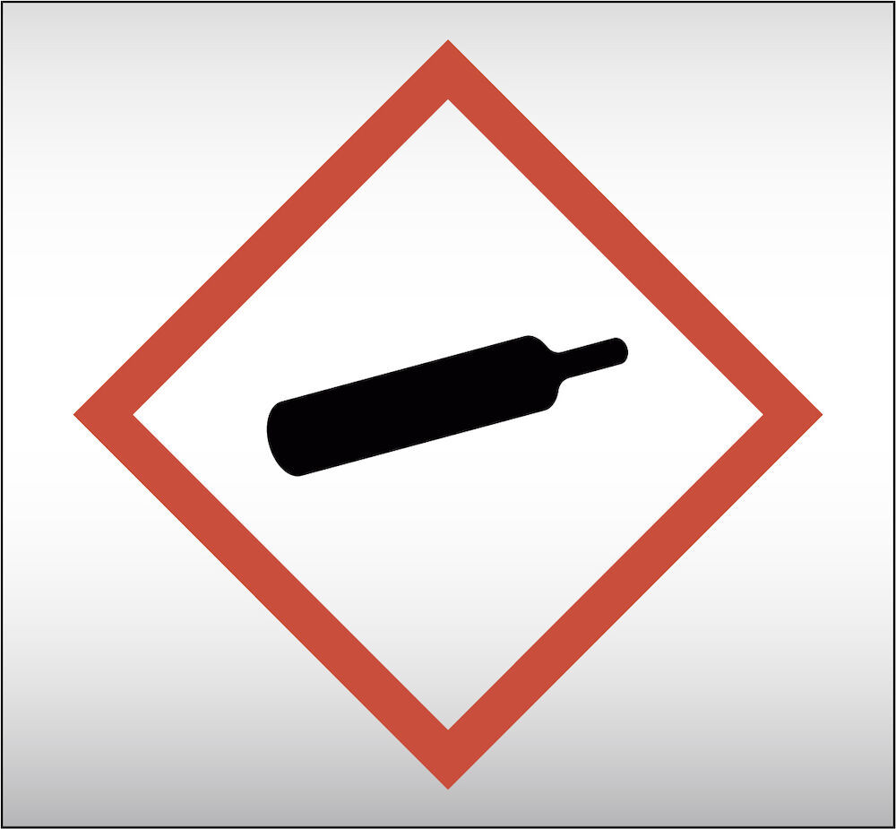 Rörmärkning Piktogram Gas under tryck