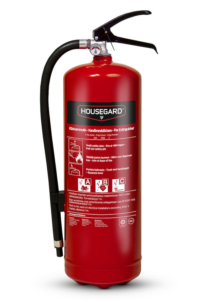 Brandsläckare Housegard 6 kg pulver
