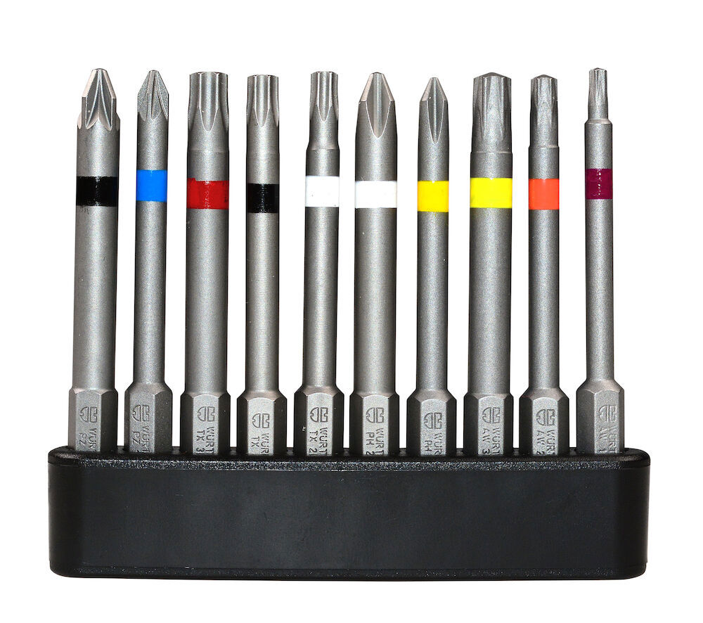 Bitssats 1/4" Med bältesclips 10 delar