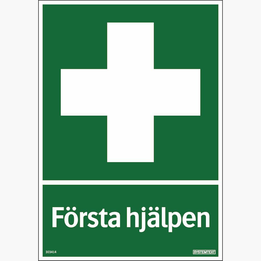 Skylt Första hjälpen