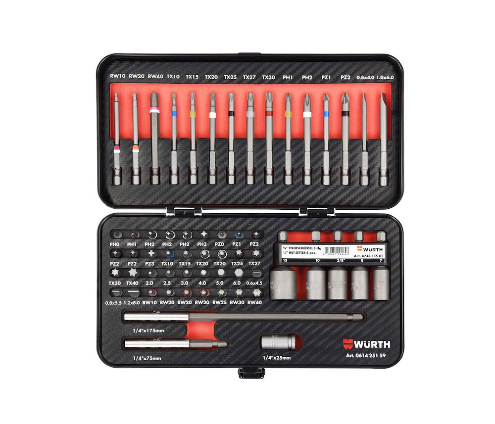 Bitssats 1/4" 59 delar
