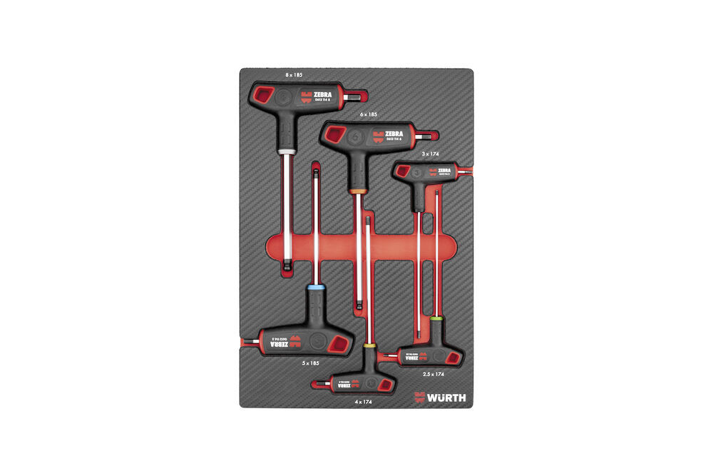 6-kantsnyckel T-handtag sats