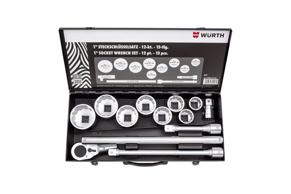 Hylsnyckelsats 1" Wurth