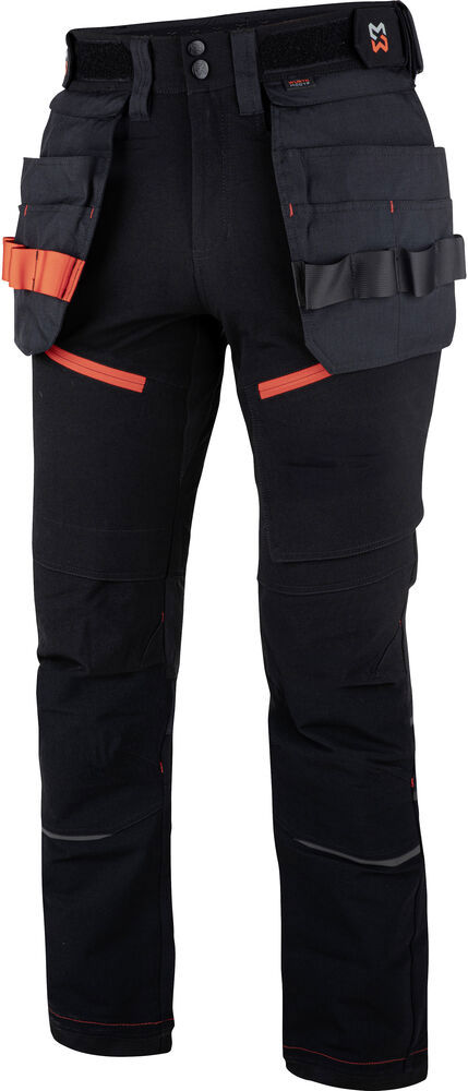 Hantverksbyxa MODYF Performance svart/röd