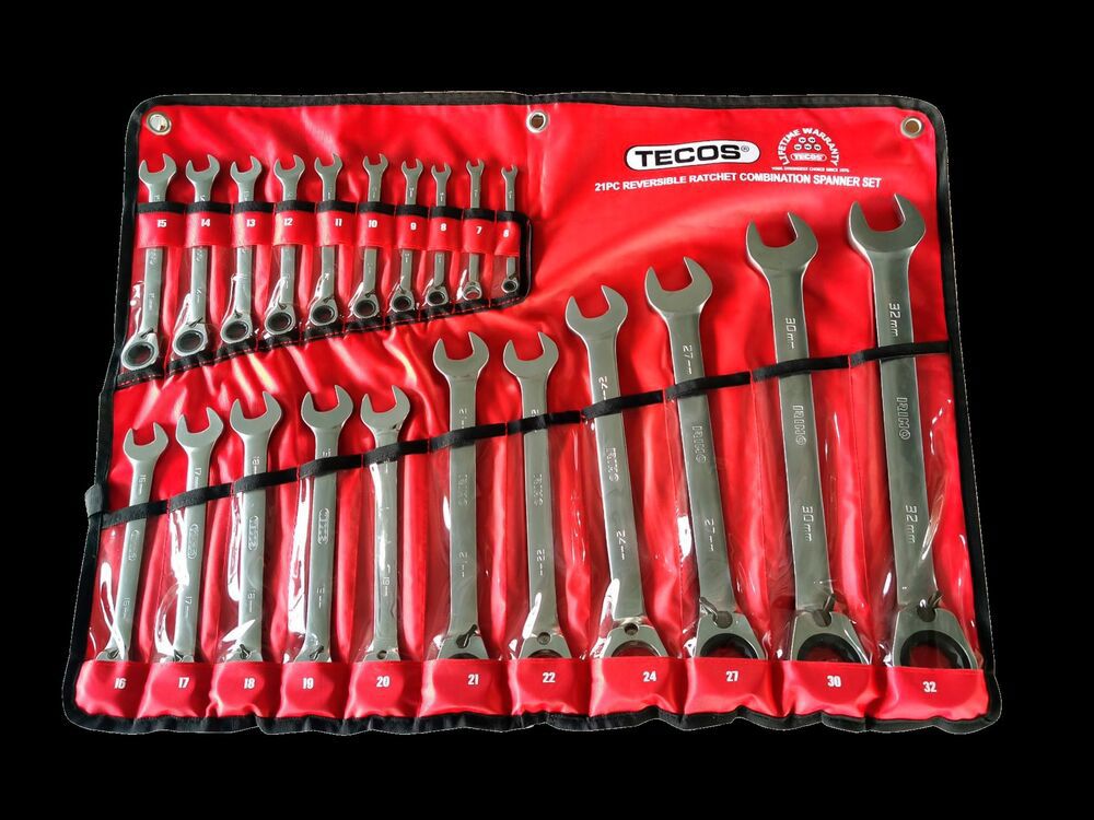 Spärrblocknyckelsats Tecos 21 delar