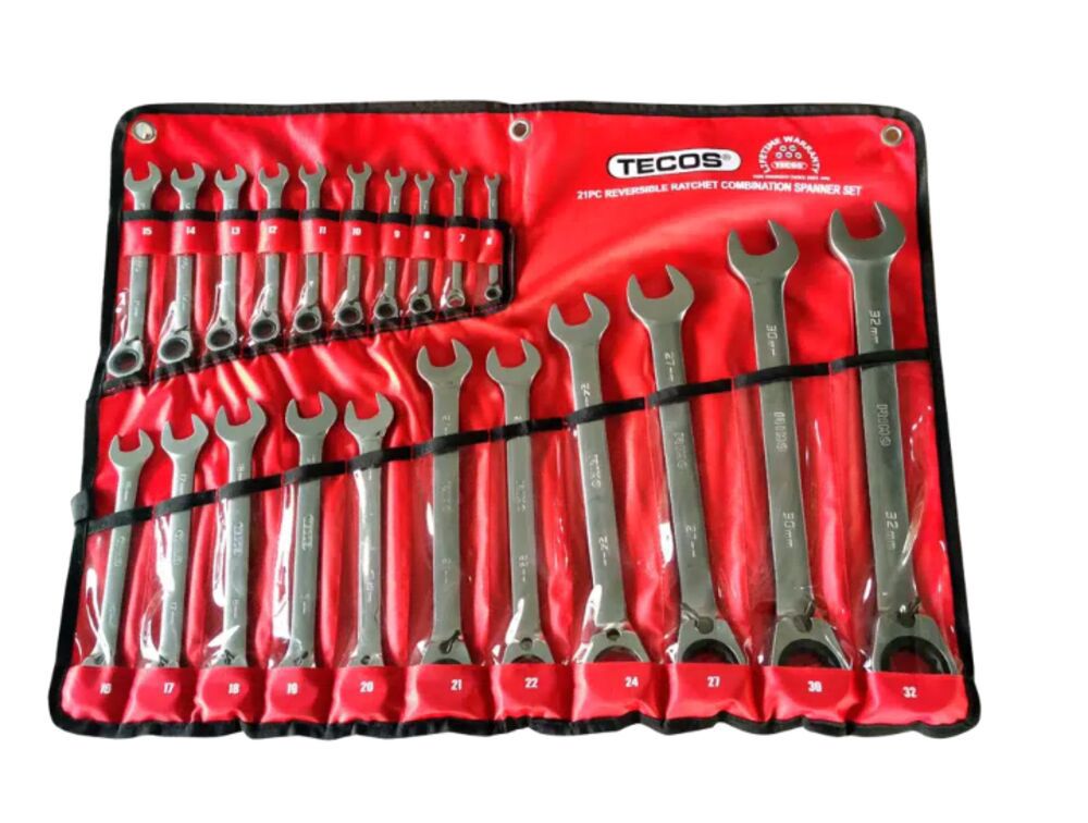 Spärrblocknyckelsats Tecos 21 delar