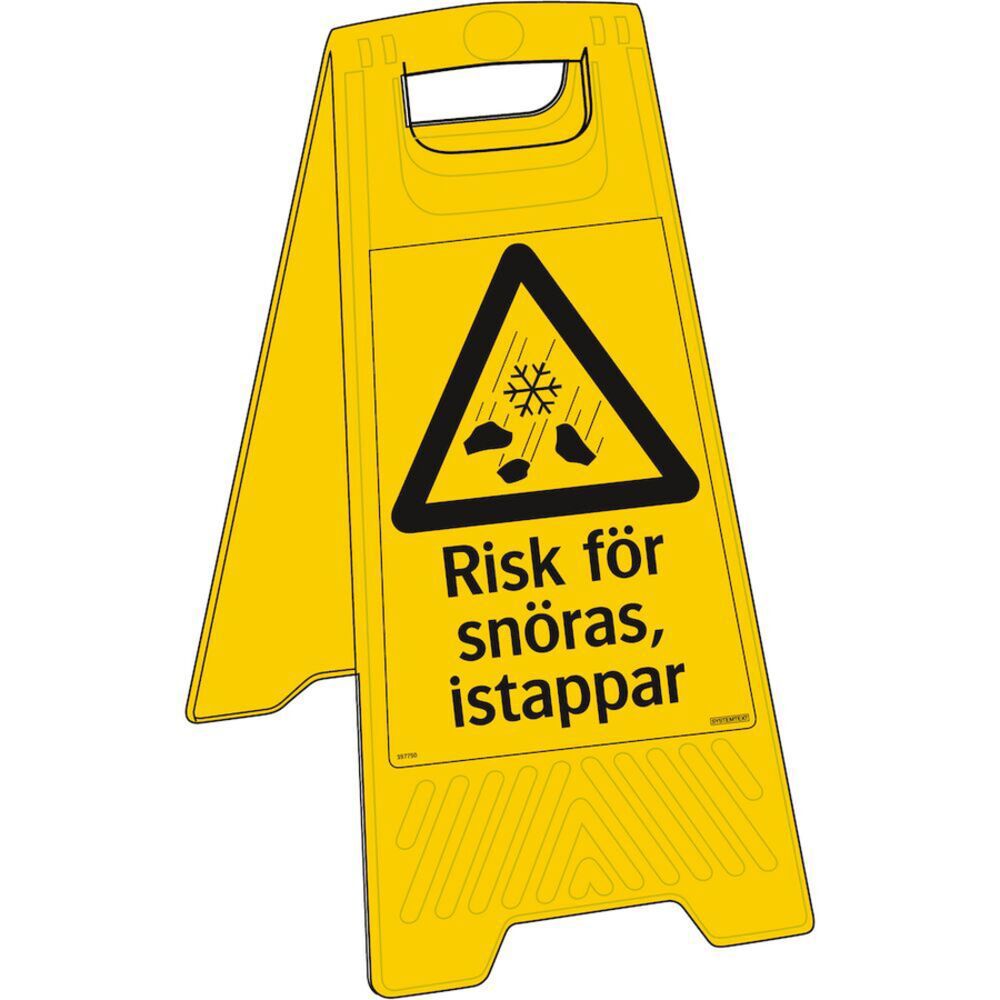 Golvskylt risk för snöras & istappar