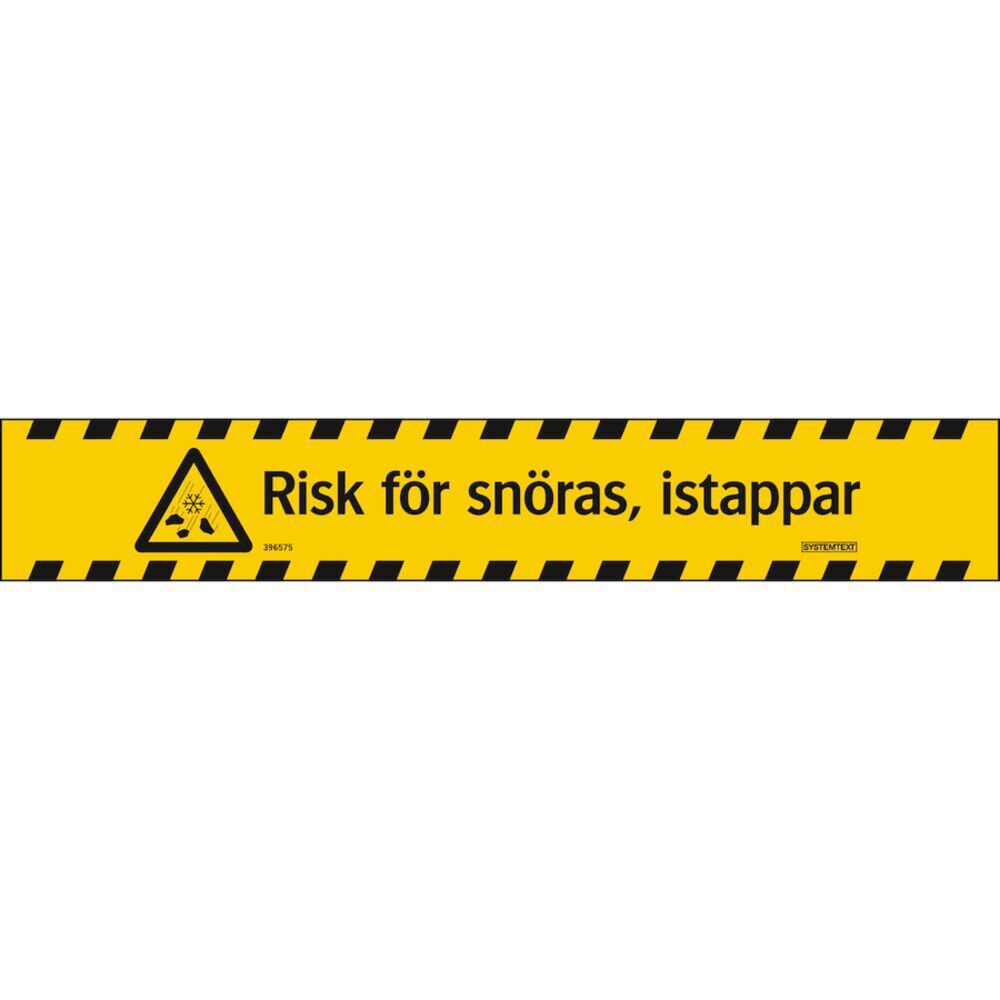 Avspärrningsband risk för snöras & istappar