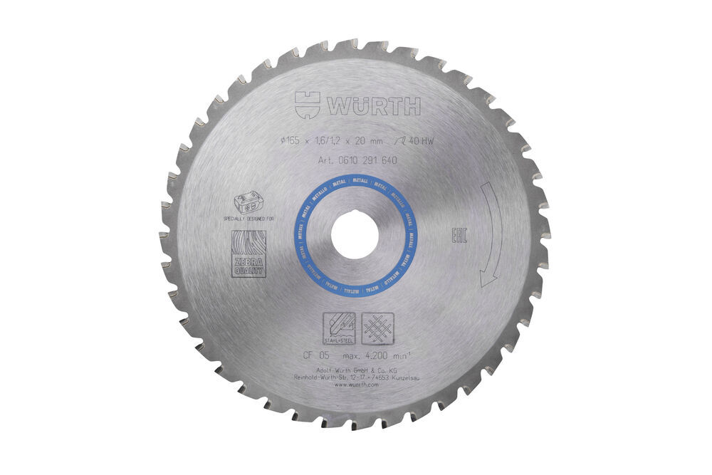 Cirkelsågklinga Metall 165 mm